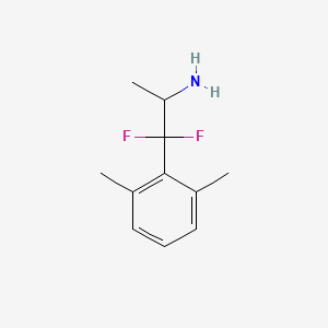 molecular formula C11H15F2N B12454941 1-(2,6-Dimethylphenyl)-1,1-difluoropropan-2-amine 