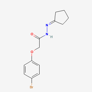 molecular formula C13H15BrN2O2 B12454971 2-(4-bromophenoxy)-N'-cyclopentylideneacetohydrazide 