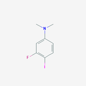 molecular formula C8H9FIN B12455023 3-fluoro-4-iodo-N,N-dimethylaniline 