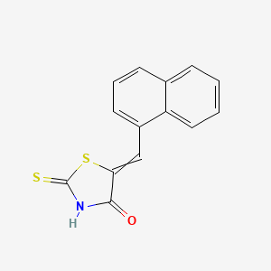 molecular formula C14H9NOS2 B12455029 5-(Naphthalen-1-ylmethylidene)-2-sulfanylidene-1,3-thiazolidin-4-one 
