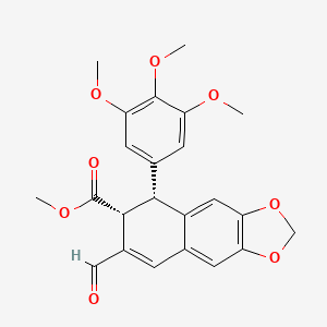 methyl (7R,8R)-6-formyl-8-(3,4,5-trimethoxyphenyl)-7,8-dihydrobenzo[f][1,3]benzodioxole-7-carboxylate