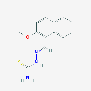 molecular formula C13H13N3OS B12455030 [(2-Methoxynaphthalen-1-yl)methylideneamino]thiourea 