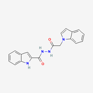 molecular formula C19H16N4O2 B12455033 N'-[2-(1H-indol-1-yl)acetyl]-1H-indole-2-carbohydrazide 