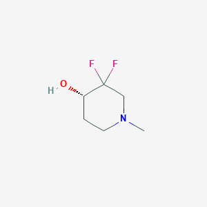 molecular formula C6H11F2NO B12455039 (S)-3,3-Difluoro-1-methylpiperidin-4-ol 