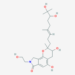 2-[(E)-7,8-dihydroxy-4,8-dimethylnon-3-enyl]-3,5-dihydroxy-8-(2-hydroxyethyl)-2-methyl-4,9-dihydro-3H-pyrano[2,3-e]isoindol-7-one