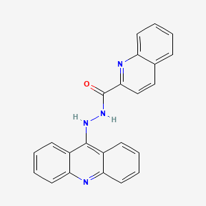 molecular formula C23H16N4O B12455046 N'-(acridin-9-yl)quinoline-2-carbohydrazide 