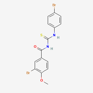 molecular formula C15H12Br2N2O2S B12455125 3-bromo-N-[(4-bromophenyl)carbamothioyl]-4-methoxybenzamide 