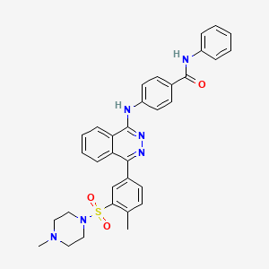 molecular formula C33H32N6O3S B12455134 4-[(4-{4-methyl-3-[(4-methylpiperazin-1-yl)sulfonyl]phenyl}phthalazin-1-yl)amino]-N-phenylbenzamide 