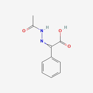 molecular formula C10H10N2O3 B12455138 2-(acetylhydrazinylidene)-2-phenylacetic acid 