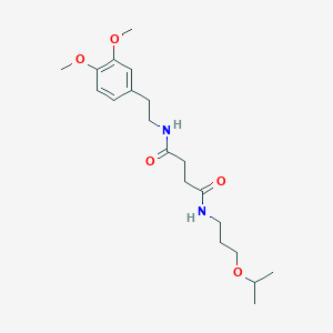 molecular formula C20H32N2O5 B12455164 N-[2-(3,4-dimethoxyphenyl)ethyl]-N'-[3-(propan-2-yloxy)propyl]butanediamide 