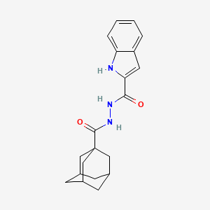 molecular formula C20H23N3O2 B12455175 N'-(1H-indole-2-carbonyl)adamantane-1-carbohydrazide 