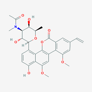 N-[(2S,3R,4S,5R,6R)-2-(8-ethenyl-1-hydroxy-10,12-dimethoxy-6-oxonaphtho[1,2-c]isochromen-4-yl)-3,5-dihydroxy-6-methyloxan-4-yl]-N-methylacetamide