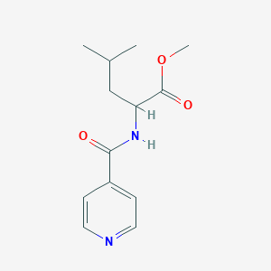 molecular formula C13H18N2O3 B12455206 methyl N-(pyridin-4-ylcarbonyl)leucinate 
