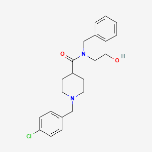 molecular formula C22H27ClN2O2 B12455207 N-benzyl-1-(4-chlorobenzyl)-N-(2-hydroxyethyl)piperidine-4-carboxamide 