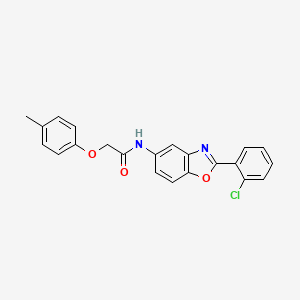 molecular formula C22H17ClN2O3 B12455214 N-[2-(2-chlorophenyl)-1,3-benzoxazol-5-yl]-2-(4-methylphenoxy)acetamide 