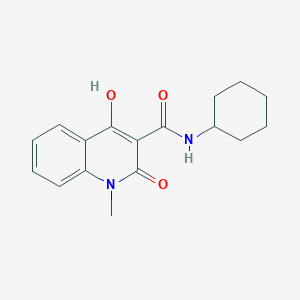 molecular formula C17H20N2O3 B12455235 N-cyclohexyl-4-hydroxy-1-methyl-2-oxo-1,2-dihydroquinoline-3-carboxamide 