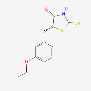 molecular formula C12H11NO2S2 B12455256 (5E)-5-(3-ethoxybenzylidene)-2-mercapto-1,3-thiazol-4(5H)-one 