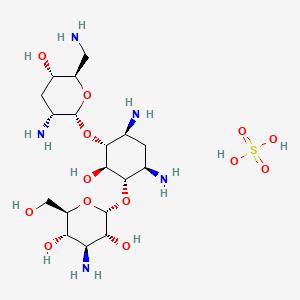 molecular formula C36H84N10O38S5 B1245527 Tobramycin sulfate CAS No. 49842-07-1
