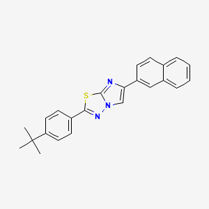 molecular formula C24H21N3S B12455271 2-(4-Tert-butylphenyl)-6-(naphthalen-2-yl)imidazo[2,1-b][1,3,4]thiadiazole 