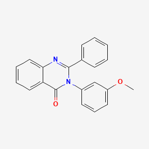 molecular formula C21H16N2O2 B12455280 3-(3-Methoxyphenyl)-2-phenylquinazolin-4-one 