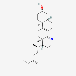 molecular formula C28H45NO B1245535 (1R,6aS,8S,10aS,12aR)-10a,12a-dimethyl-1-[(2R)-6-methyl-5-methylideneheptan-2-yl]-1,2,3,5,6,6a,7,8,9,10,11,12-dodecahydronaphtho[1,2-h]quinolin-8-ol 