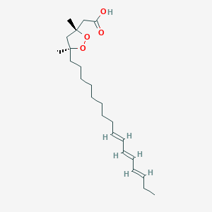 molecular formula C23H38O4 B1245551 1,2-Dioxolane-3-acetic acid, 5-[(9E,11E,13E)-9,11,13-hexadecatrienyl]-3,5-dimethyl-, (3R,5S)- 