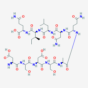 molecular formula C43H71N13O20 B124556 Sperm-activating Peptide Iii, Clypeaster Japonicus CAS No. 142959-78-2