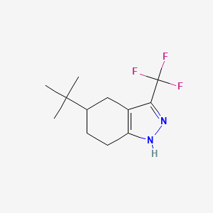 molecular formula C12H17F3N2 B12455604 5-Tert-butyl-4,5,6,7-tetrahydro-3-trifluoromethyl-1H-indazole 