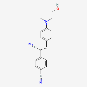 molecular formula C19H17N3O B12455652 4-[(1E)-1-cyano-2-{4-[(2-hydroxyethyl)(methyl)amino]phenyl}eth-1-en-1-yl]benzonitrile 