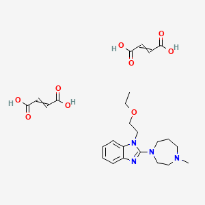 molecular formula C25H34N4O9 B12455661 (E)-but-2-enedioic acid;1-(2-ethoxyethyl)-2-(4-methyl-1,4-diazepan-1-yl)benzimidazole 