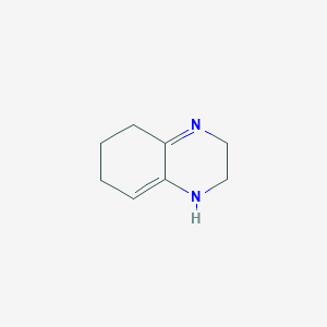 molecular formula C8H12N2 B1245571 1,2,3,5,6,7-Hexahydroquinoxaline 
