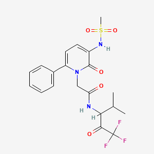 2-(3-methylsulfonylamino-2-oxo-6-phenyl-1,2-dihydro-1-pyridyl)-N-(3,3,3-trifluoro-1-isopropyl-2-oxopropyl)acetamide