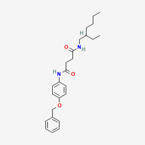 molecular formula C25H34N2O3 B12455940 N-[4-(benzyloxy)phenyl]-N'-(2-ethylhexyl)butanediamide 