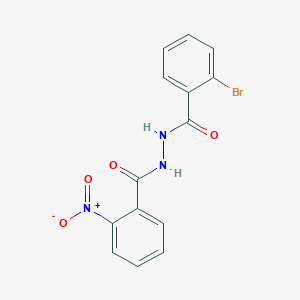 molecular formula C14H10BrN3O4 B12455944 N'-(2-bromobenzoyl)-2-nitrobenzohydrazide 