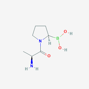 molecular formula C7H15BN2O3 B1245597 Ala-boroPro 