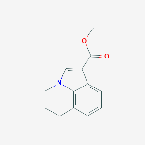 molecular formula C13H13NO2 B012456 methyl 5,6-dihydro-4H-pyrrolo[3,2,1-ij]quinoline-1-carboxylate CAS No. 106202-39-5