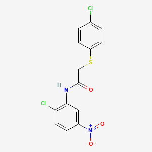 molecular formula C14H10Cl2N2O3S B12456023 N-(2-chloro-5-nitrophenyl)-2-[(4-chlorophenyl)sulfanyl]acetamide 