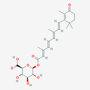 molecular formula C26H34O9 B1245606 1-O-all-trans-4-oxoretinoyl-beta-glucuronic acid 