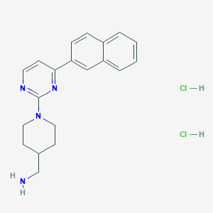 molecular formula C20H24Cl2N4 B12456253 [1-(4-naphthalen-2-ylpyrimidin-2-yl)piperidin-4-yl]methanamine;dihydrochloride 