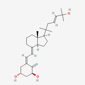 molecular formula C28H44O3 B1245627 (1R,3S,5Z)-5-[(2E)-2-[(1R,3aS,7aR)-1-[(E)-6-hydroxy-2,6-dimethylhept-4-en-2-yl]-7a-methyl-2,3,3a,5,6,7-hexahydro-1H-inden-4-ylidene]ethylidene]-4-methylidenecyclohexane-1,3-diol 
