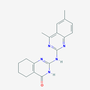 molecular formula C18H19N5O B12456315 2-[(4,6-dimethylquinazolin-2-yl)amino]-5,6,7,8-tetrahydroquinazolin-4(1H)-one 