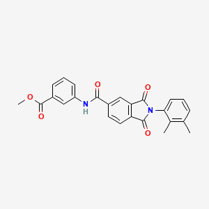 molecular formula C25H20N2O5 B12456416 methyl 3-({[2-(2,3-dimethylphenyl)-1,3-dioxo-2,3-dihydro-1H-isoindol-5-yl]carbonyl}amino)benzoate 