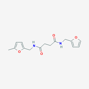 molecular formula C15H18N2O4 B12456532 N-(furan-2-ylmethyl)-N'-[(5-methylfuran-2-yl)methyl]butanediamide 