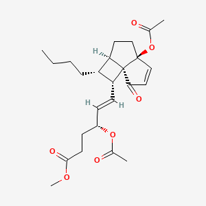 molecular formula C25H34O7 B1245656 三环棒曲霉酮 