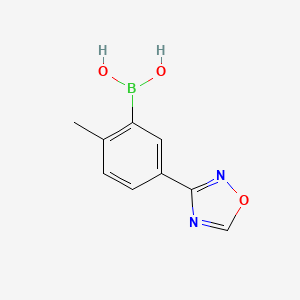 molecular formula C9H9BN2O3 B12456560 2-Methyl-5-(1,2,4-oxadiazol-3-YL)phenylboronic acid 