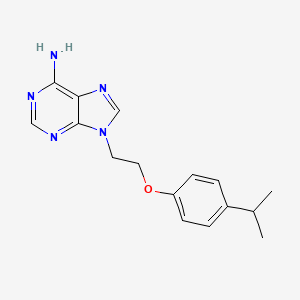 molecular formula C16H19N5O B1245658 9-[2-(4-Isopropylphenoxy)ethyl]adenine 