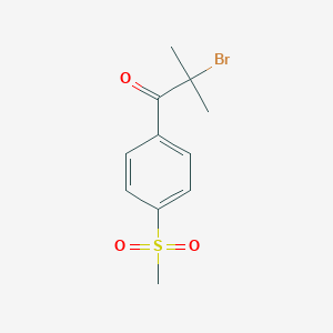 molecular formula C11H13BrO3S B124566 2-Bromo-2-methyl-1-[4-(methylsulfonyl)phenyl]-1-propanone CAS No. 189955-79-1