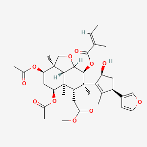molecular formula C36H48O11 B1245661 15-O-deacetylnimbolidin B 