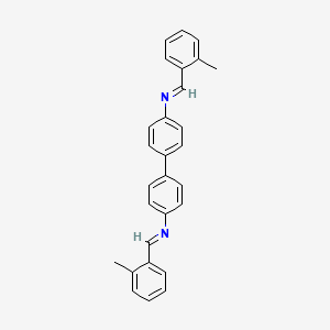 molecular formula C28H24N2 B12456895 N,N'-bis[(E)-(2-methylphenyl)methylidene]biphenyl-4,4'-diamine 