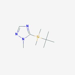 molecular formula C9H19N3Si B124569 5-(tert-Butyldimethylsilyl)-1-methyl-1H-1,2,4-triazole CAS No. 142208-88-6
